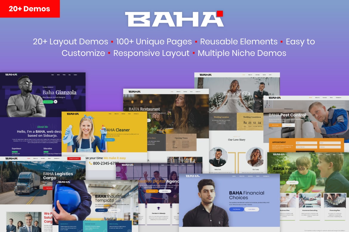 BAHA - Template Website HTML Serbaguna yang Responsif