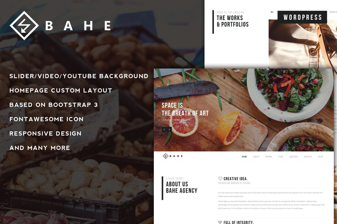 Bahe: Tema WordPress Portofolio Satu Halaman yang Elegan dan Modern
