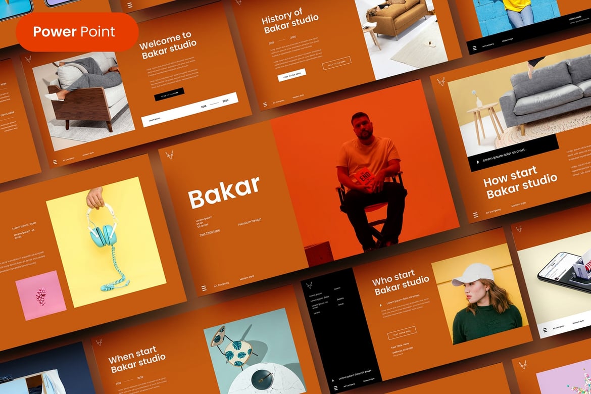 Template Presentasi Bisnis Bakar - Siap Memikat Audiens Anda