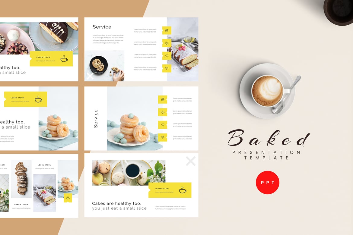 Template Presentasi PowerPoint Baked untuk Bakery yang Menarik