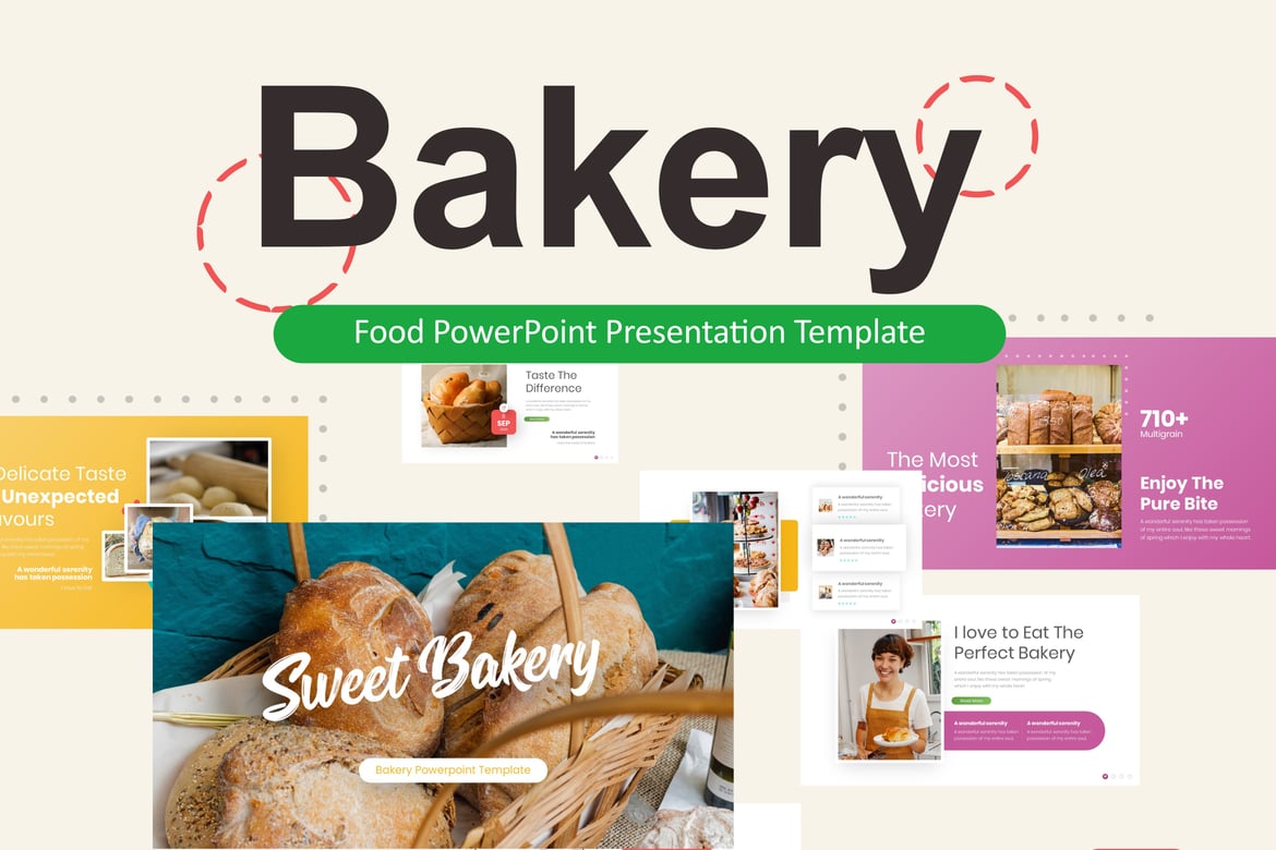 Template Presentasi PowerPoint untuk Bakery yang Modern dan Profesional