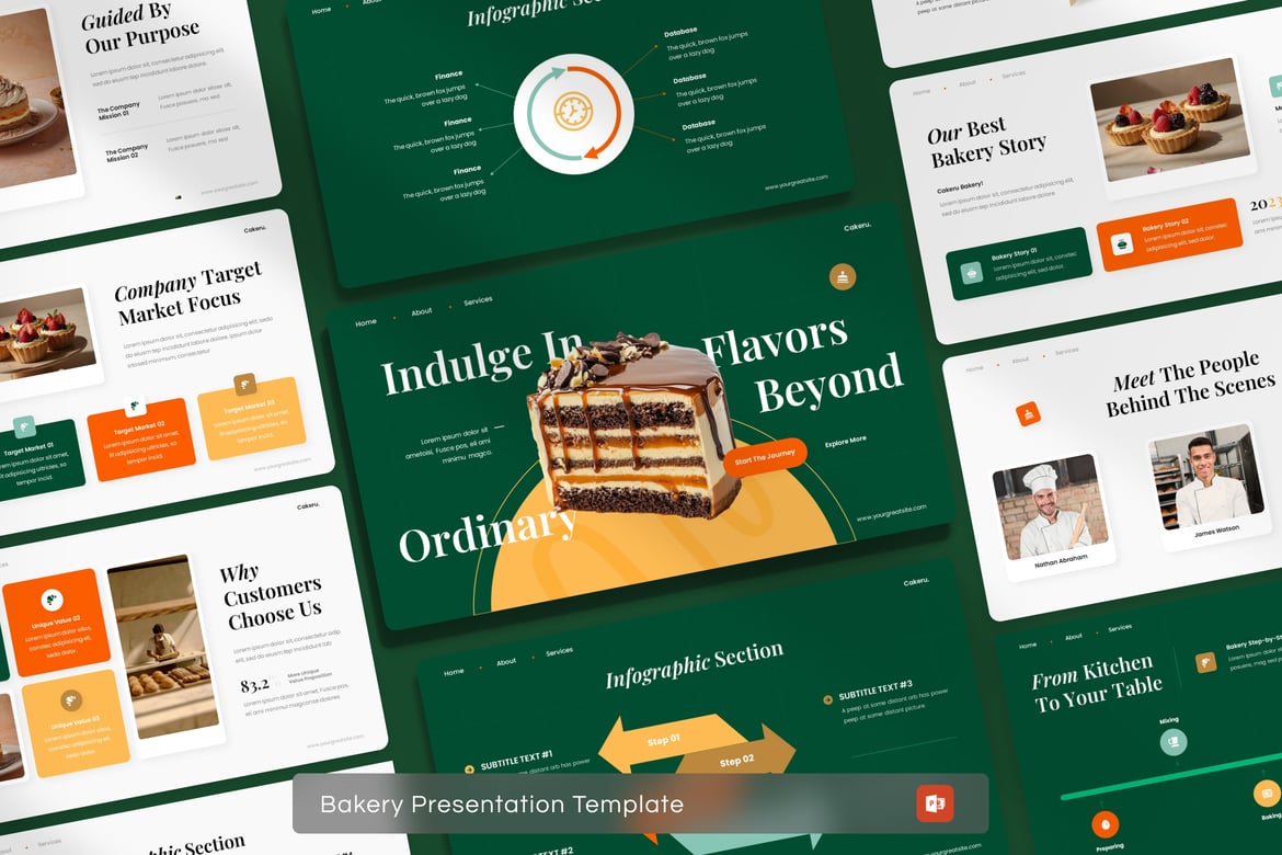 Template Presentasi PowerPoint untuk Bakery yang Menarik