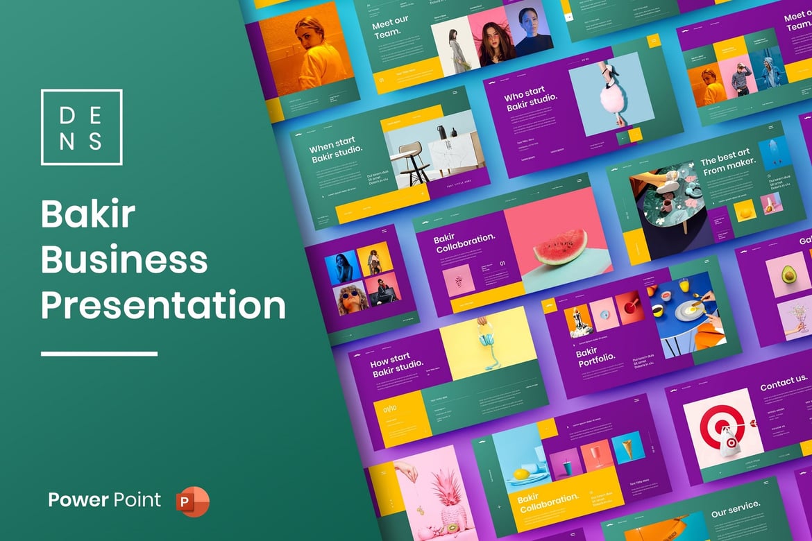 Template PowerPoint Bisnis Bakir – Solusi Presentasi Kreatif Anda