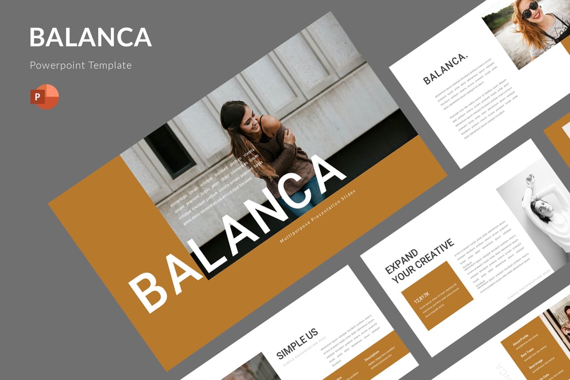 Template PowerPoint Balanca - Solusi Presentasi Multifungsi