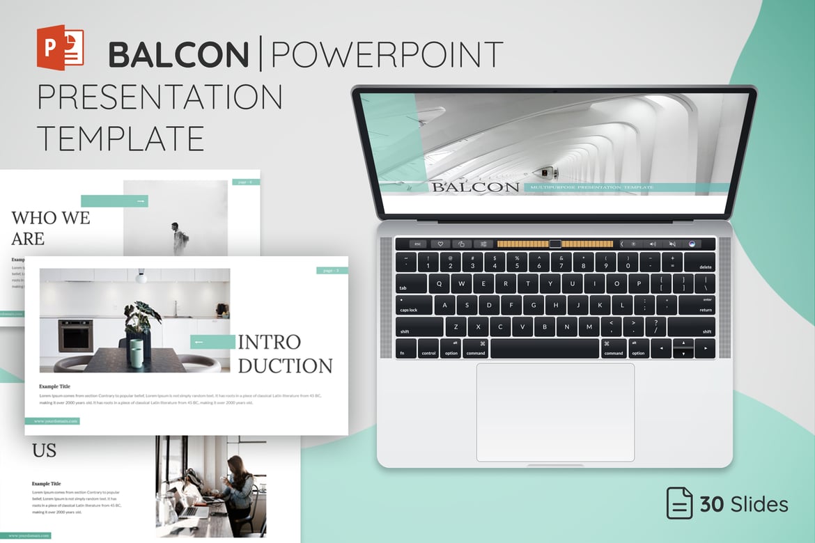 Template Presentasi Powerpoint Balcon - Modern dan Serbaguna