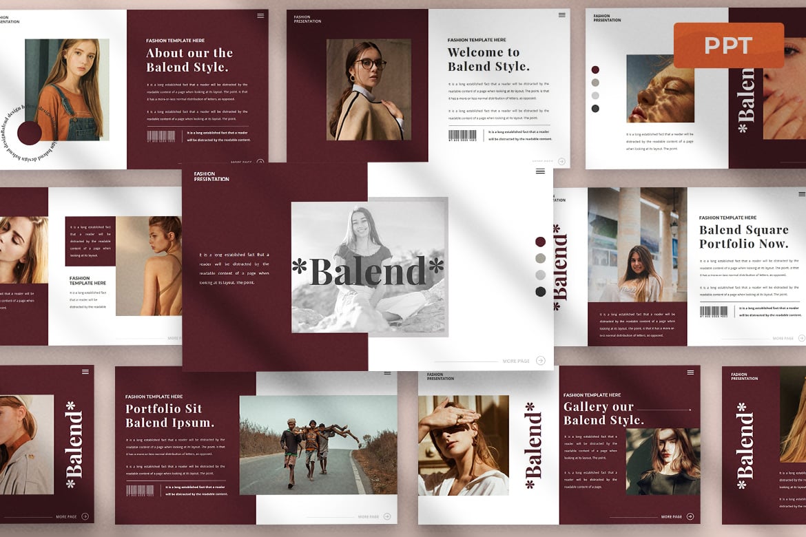Template Presentasi PowerPoint Balend yang Modern dan Elegan