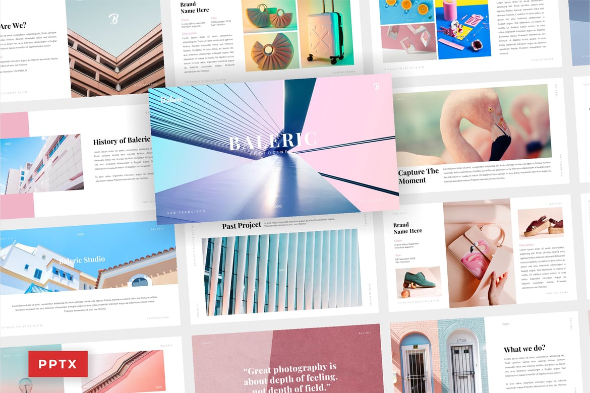 Baleric - Template Powerpoint Photocinema yang Elegan dan Modern