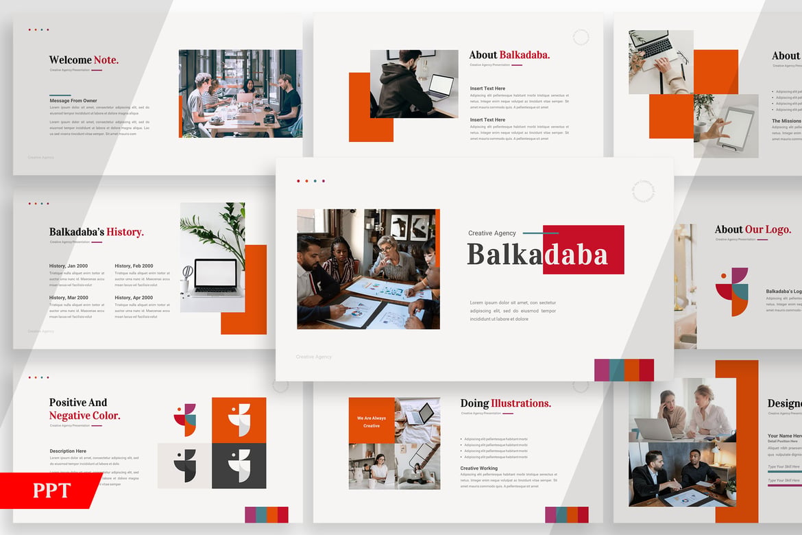 Template Powerpoint Kreatif Balkadaba - Solusi Presentasi Profesional