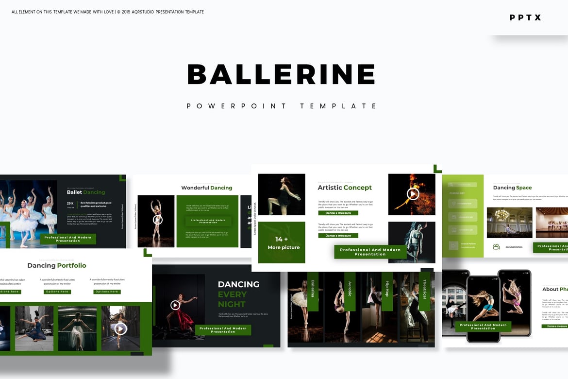 Template Powerpoint Ballerine - Solusi Presentasi Menarik dan Serbaguna