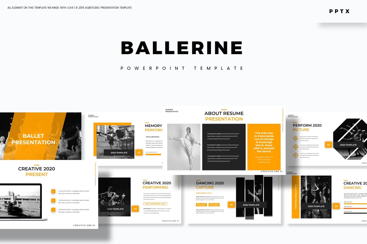 Template PowerPoint Ballerine - Solusi Presentasi yang Menarik