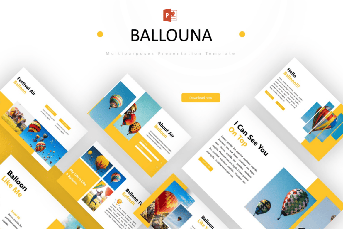 Ballouna - Template Powerpoint Menarik untuk Presentasi Anda