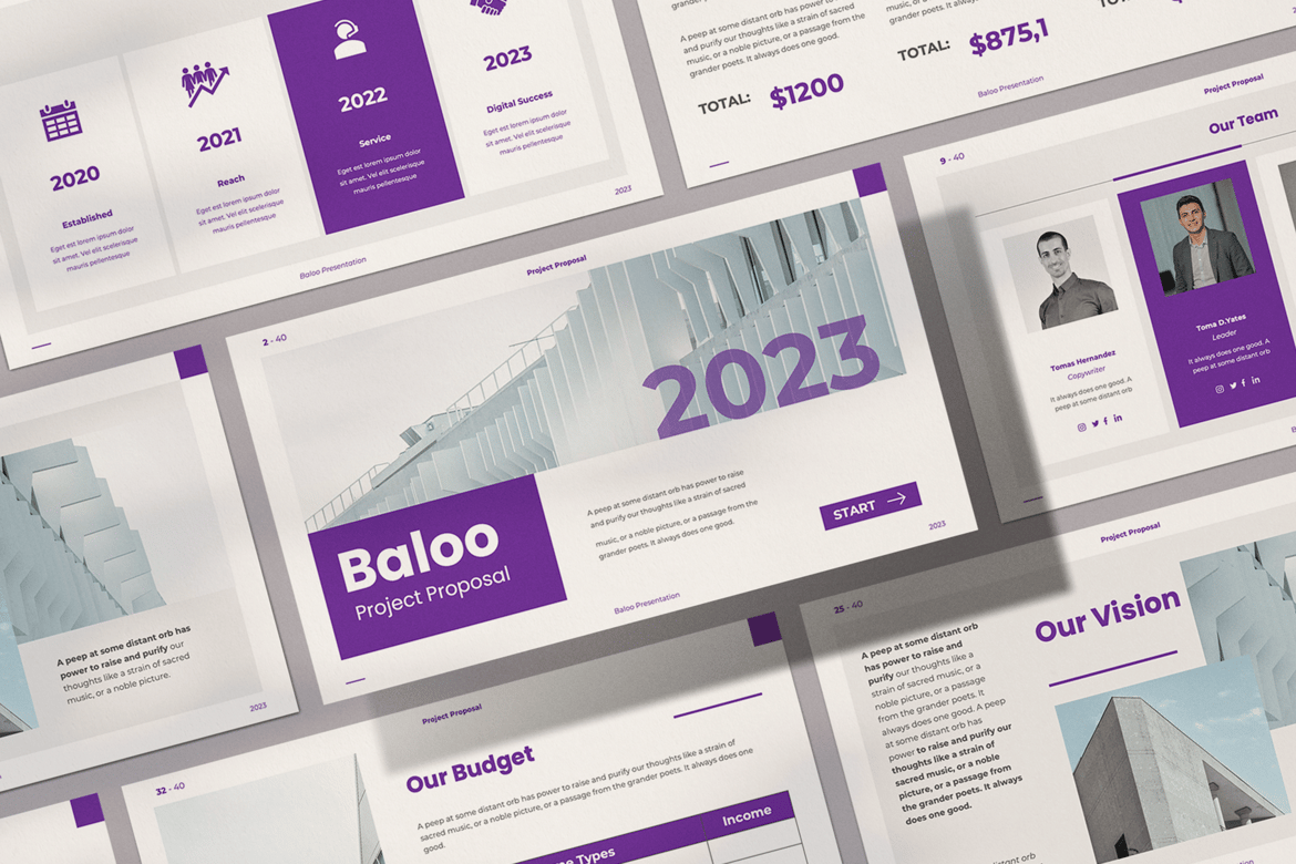 Baloo - Template Presentasi Powerpoint Modern dan Minimalis
