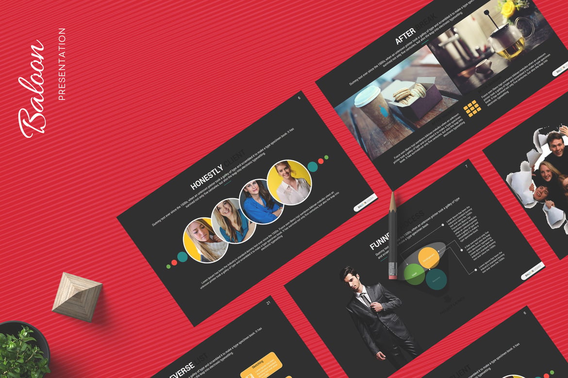 Template Powerpoint Baloon - Presentasi Kreatif dan Menarik