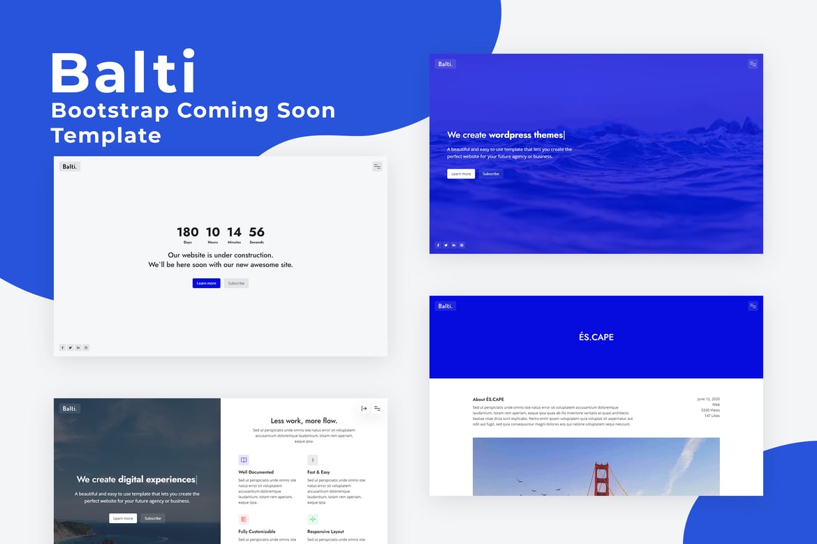 Balti - Template Website Coming Soon yang Modern dan Responsif