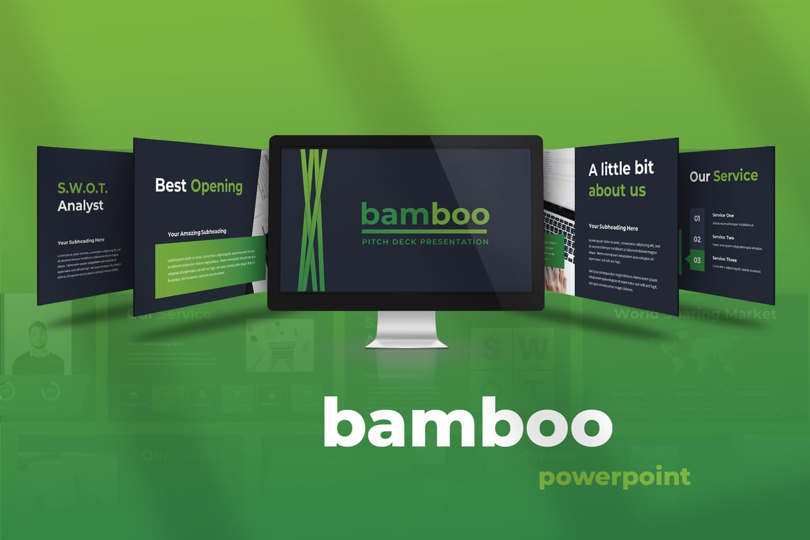 Template Presentasi PowerPoint Bamboo - Desain Modern dan Kreatif
