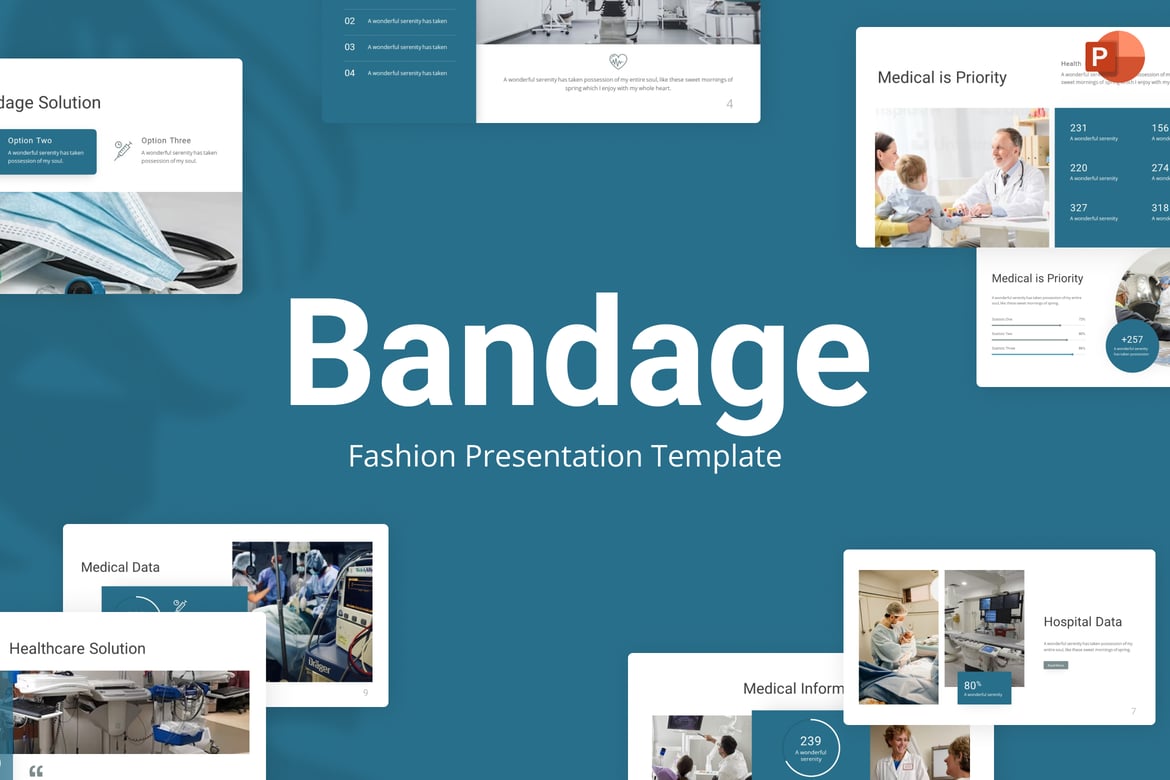 Template Presentasi Medis Modern dengan Nuansa Biru