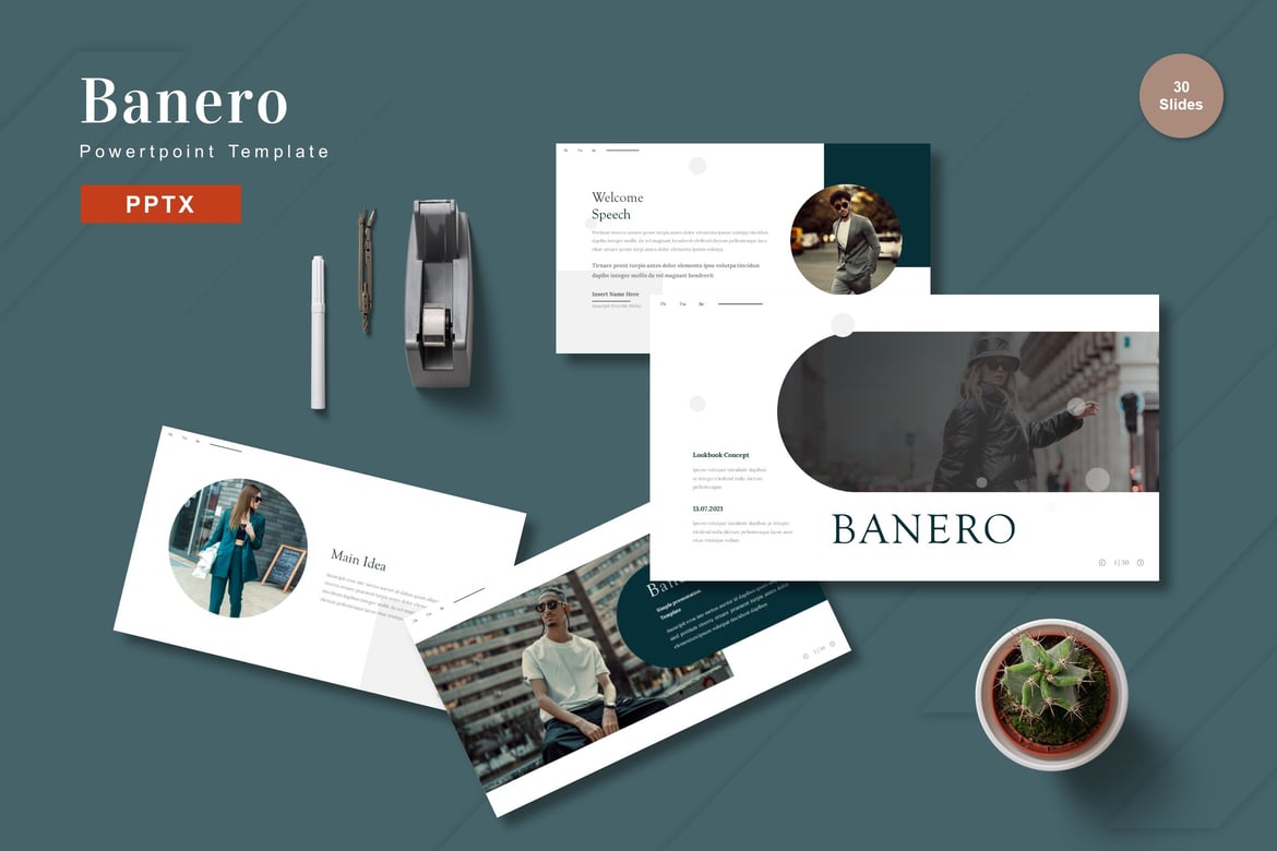 Template Presentasi PowerPoint Banero - Komunikasi Efektif dan Menarik