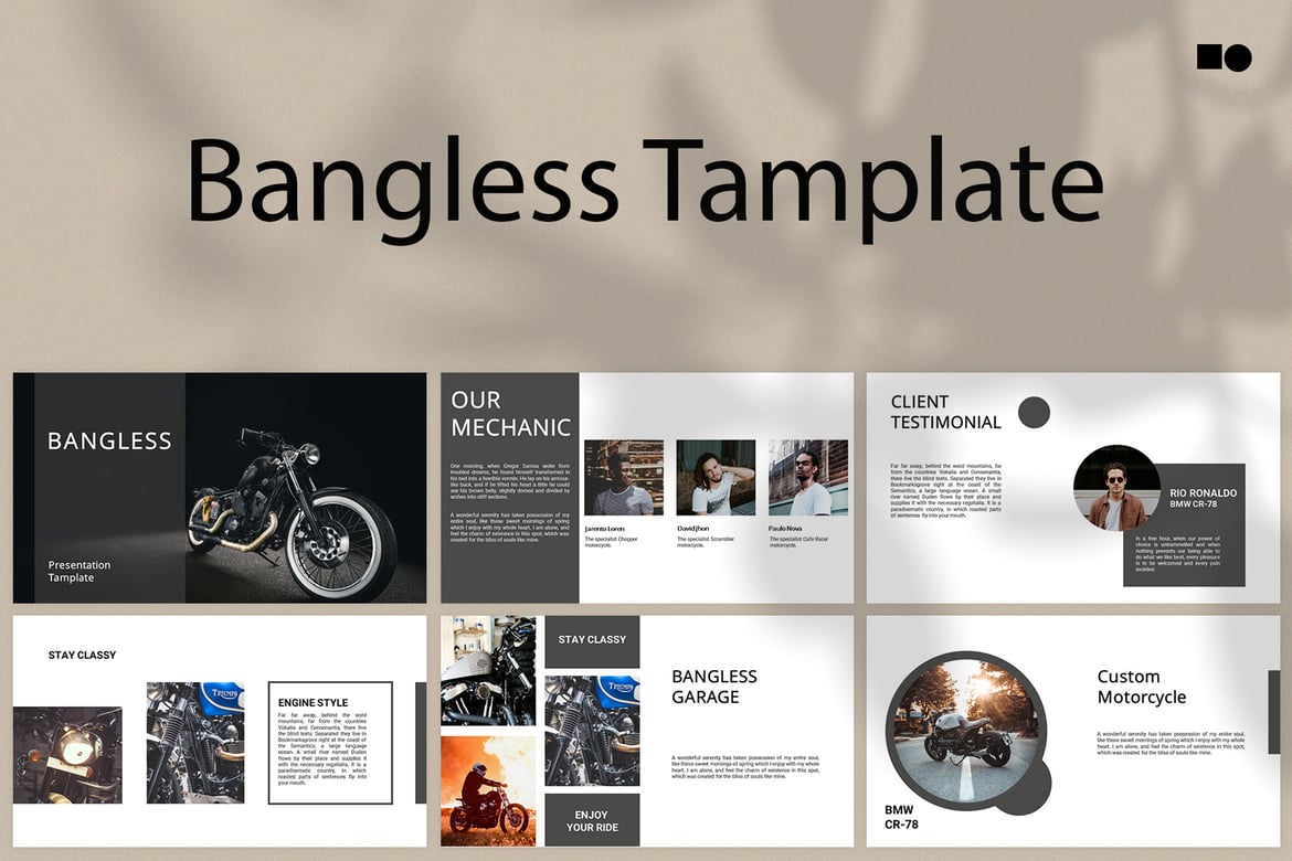 Bangless - Template PowerPoint Modern dan Minimalis