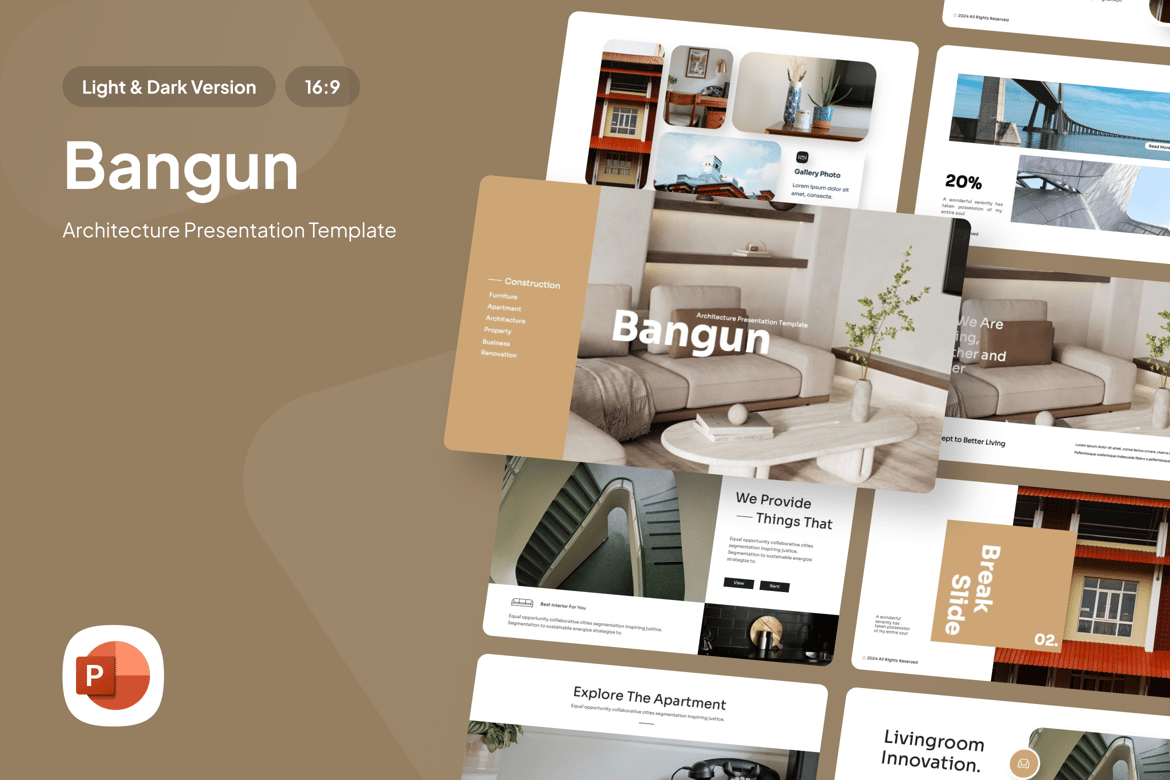 Template Presentasi Bangun Architecture - PowerPoint yang Menarik