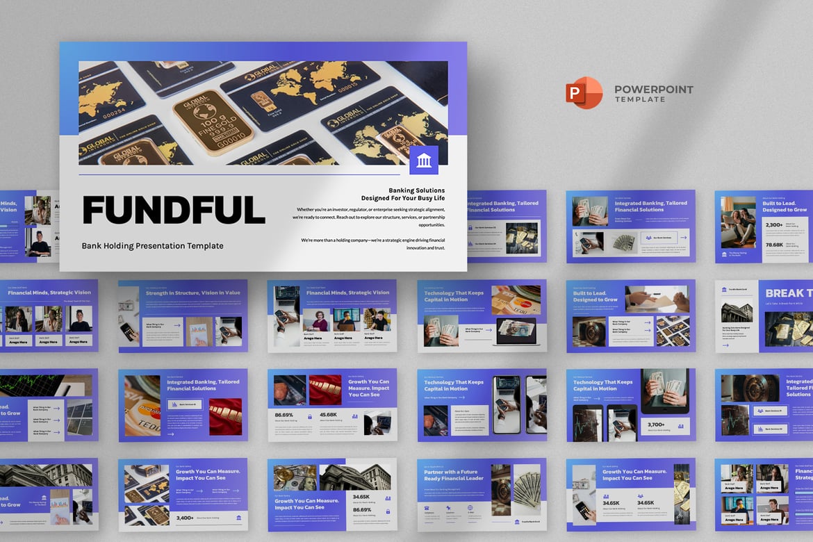 Template Powerpoint Bank & Keuangan yang Profesional dan Menarik