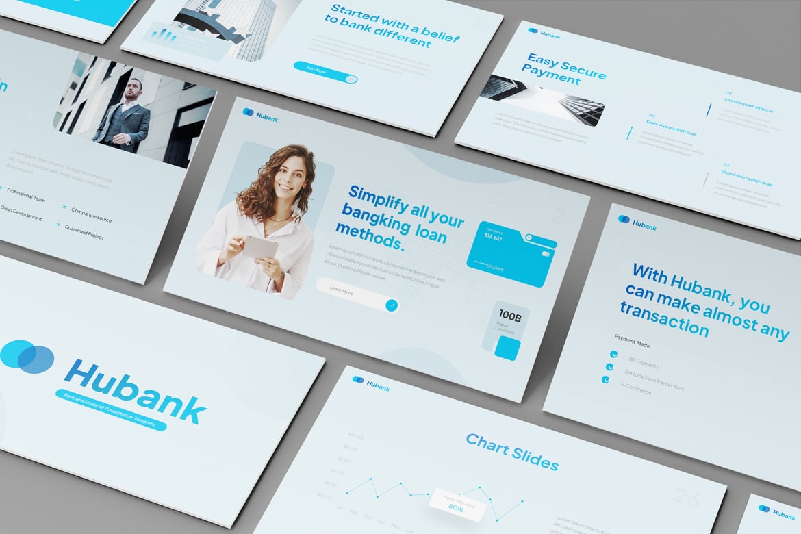 Template Presentasi PowerPoint untuk Bank dan Keuangan yang Menarik