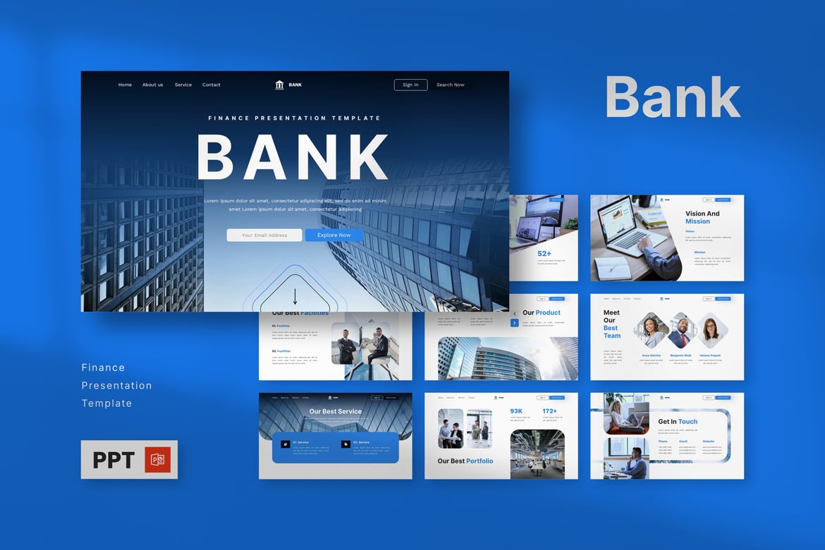 Template PowerPoint Bank dan Keuangan yang Menarik