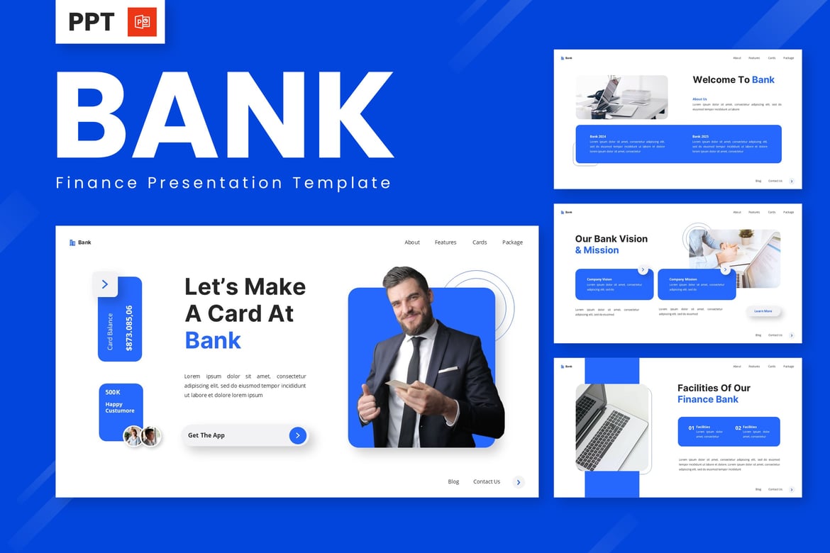 Template Powerpoint Keuangan dan Perbankan yang Menarik