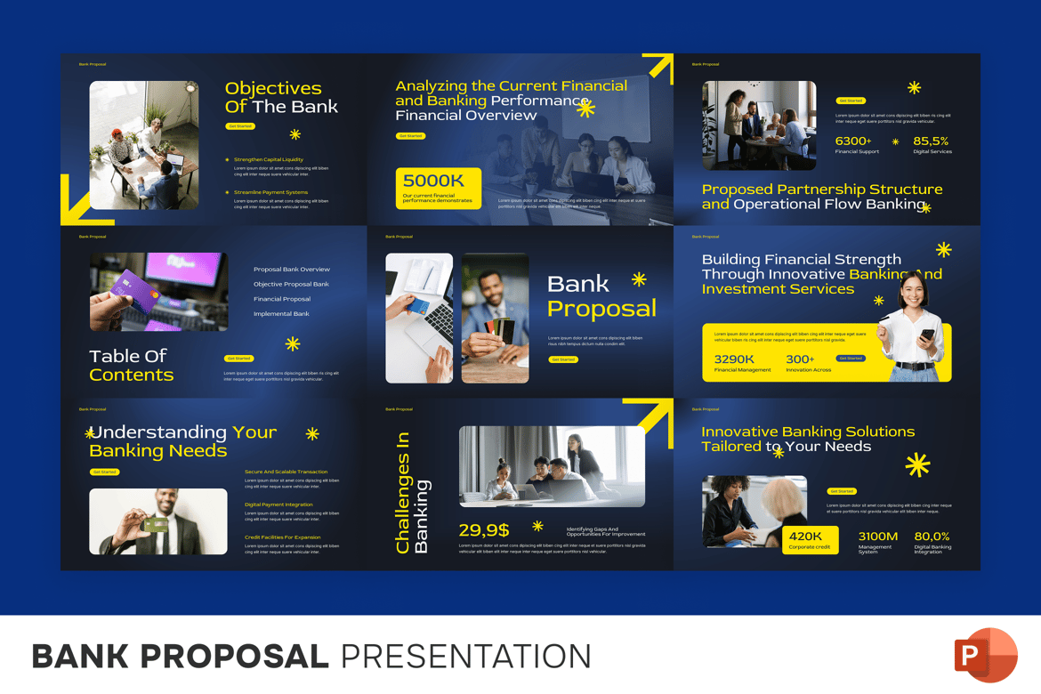 Template Presentasi Proposal Bank yang Efektif dan Menarik