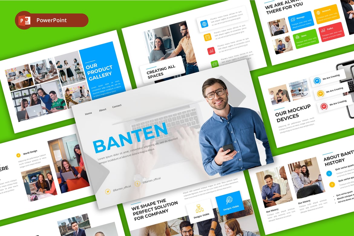 Banten - Template PowerPoint Bisnis Kreatif yang Menarik