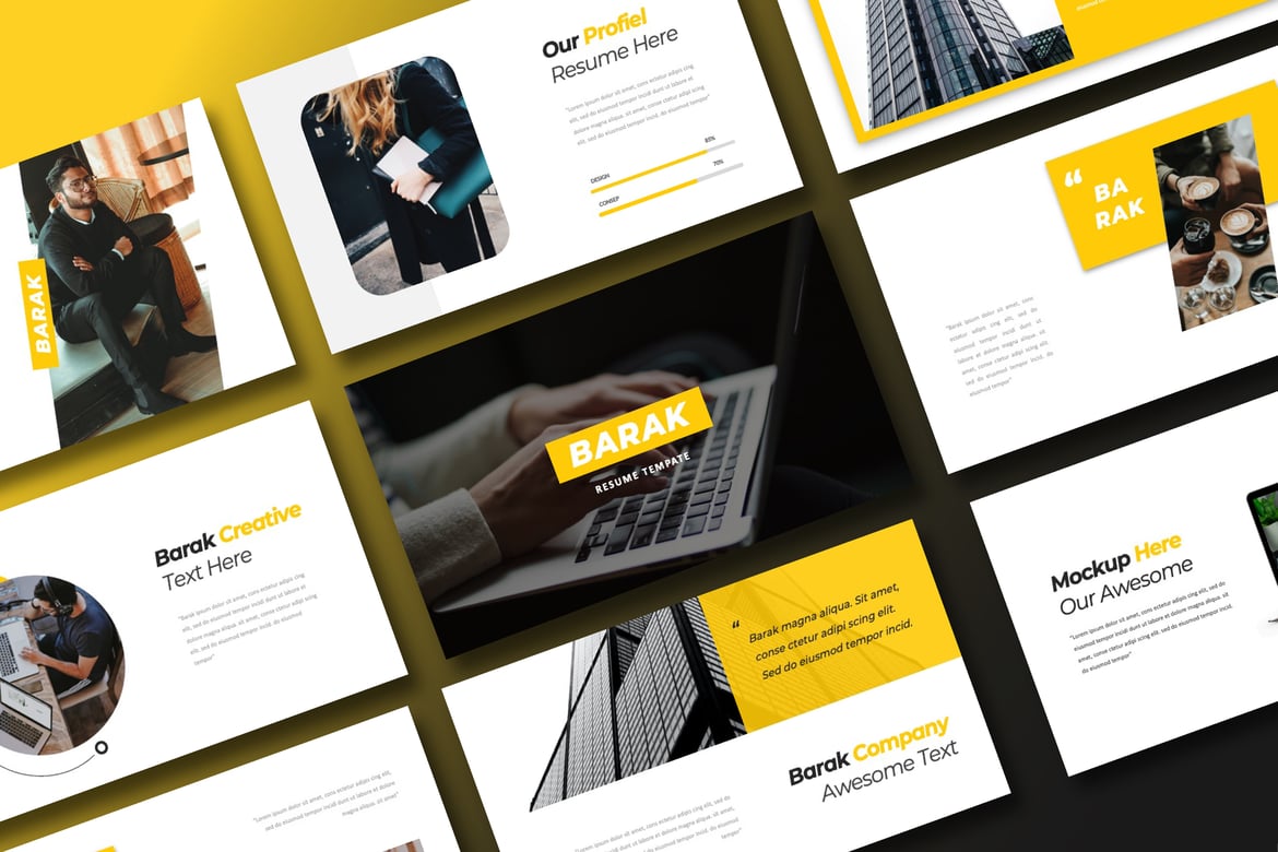 Template PowerPoint Barak: Presentasi Minimalis dan Fleksibel