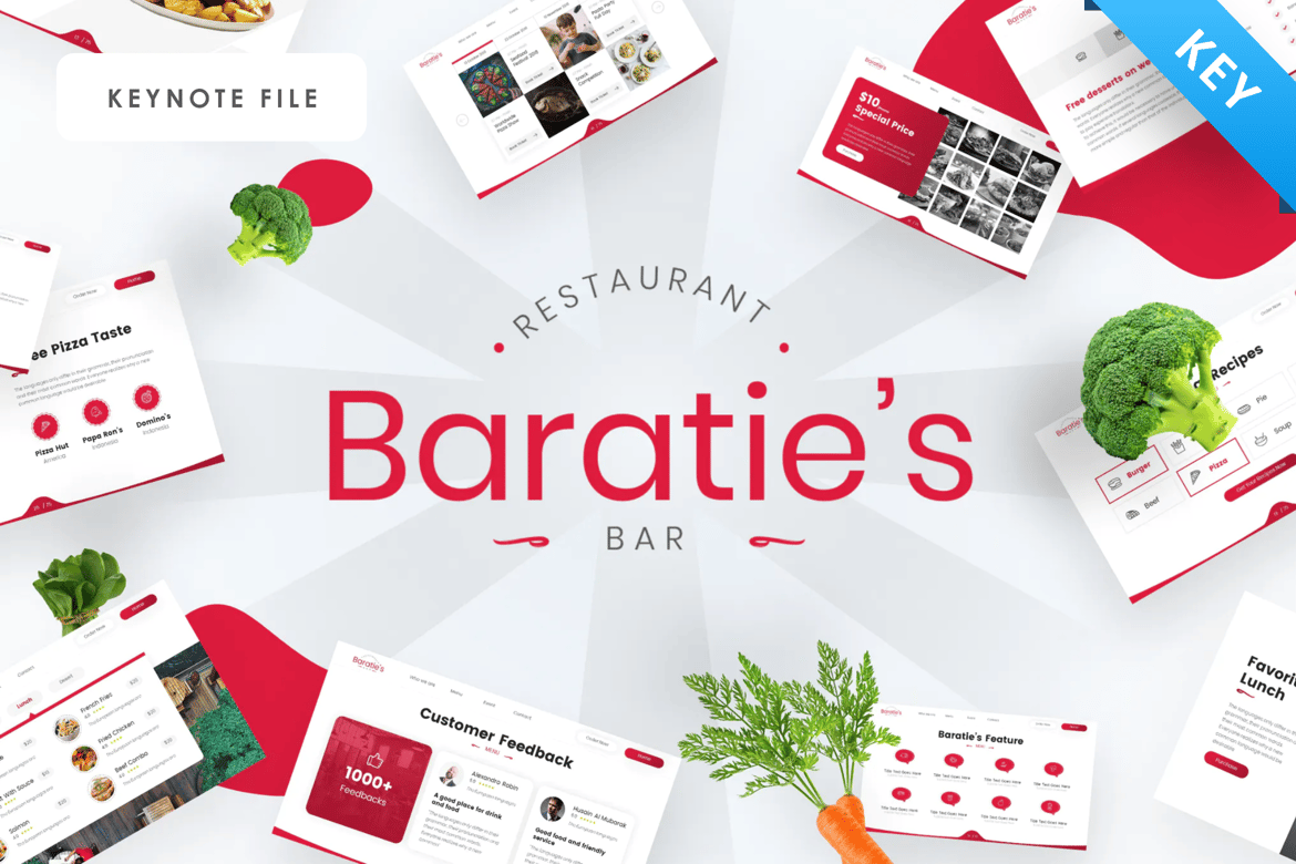 Template PowerPoint Restoran Baratie yang Elegan dan Modern