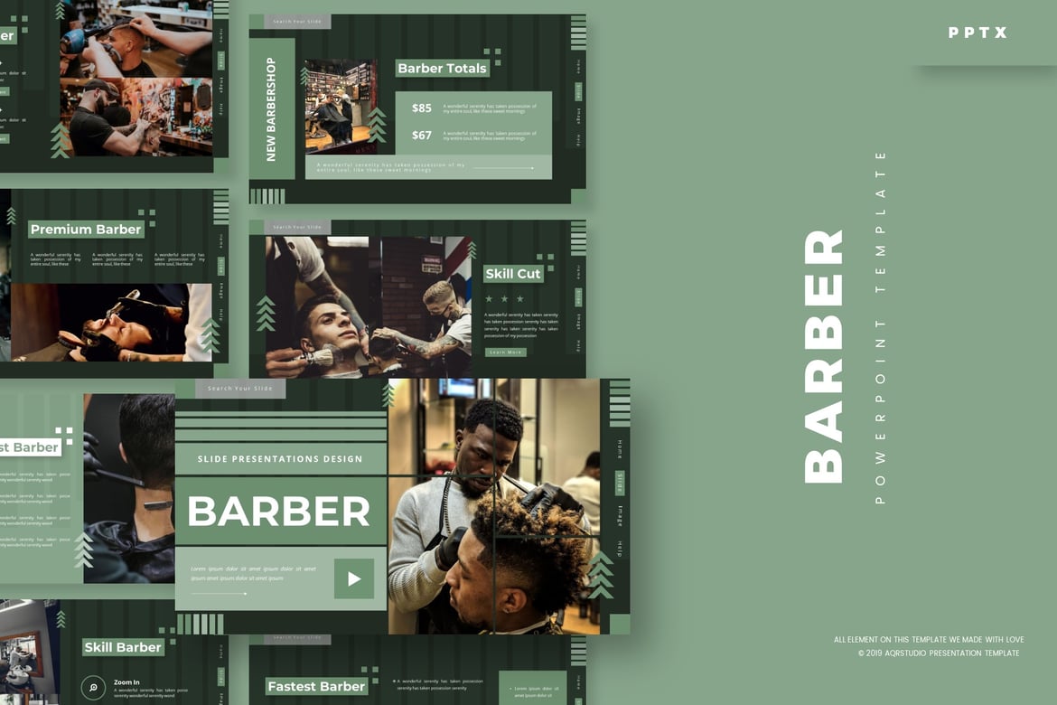 Template PowerPoint Barber: Solusi Kreatif untuk Presentasi Anda