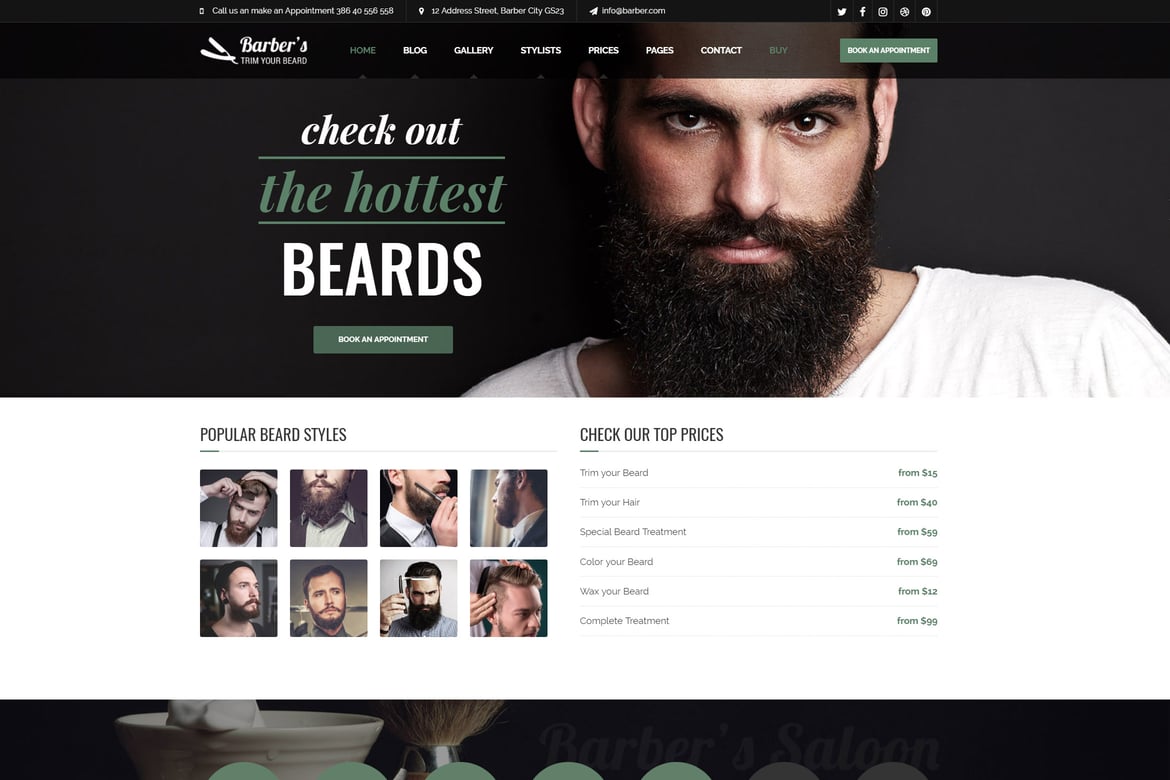 Tema WordPress Barber: Solusi Terbaik untuk Barbershop & Salon Rambut Anda