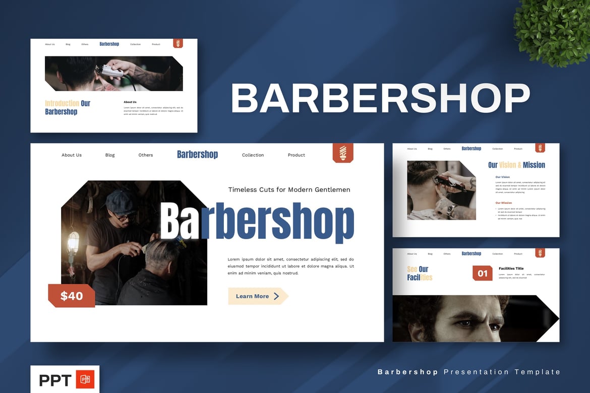 Template Presentasi Barbershop yang Menarik dan Stylish