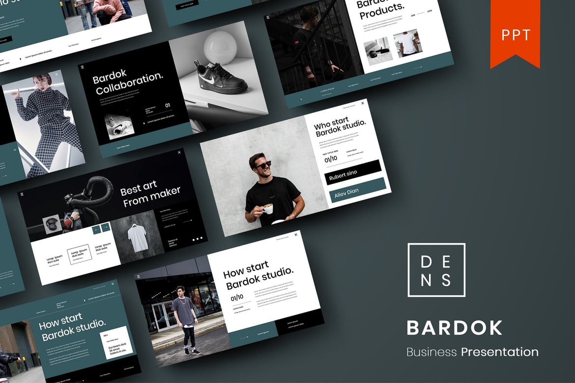 Bardok – Template PowerPoint Bisnis yang Menarik