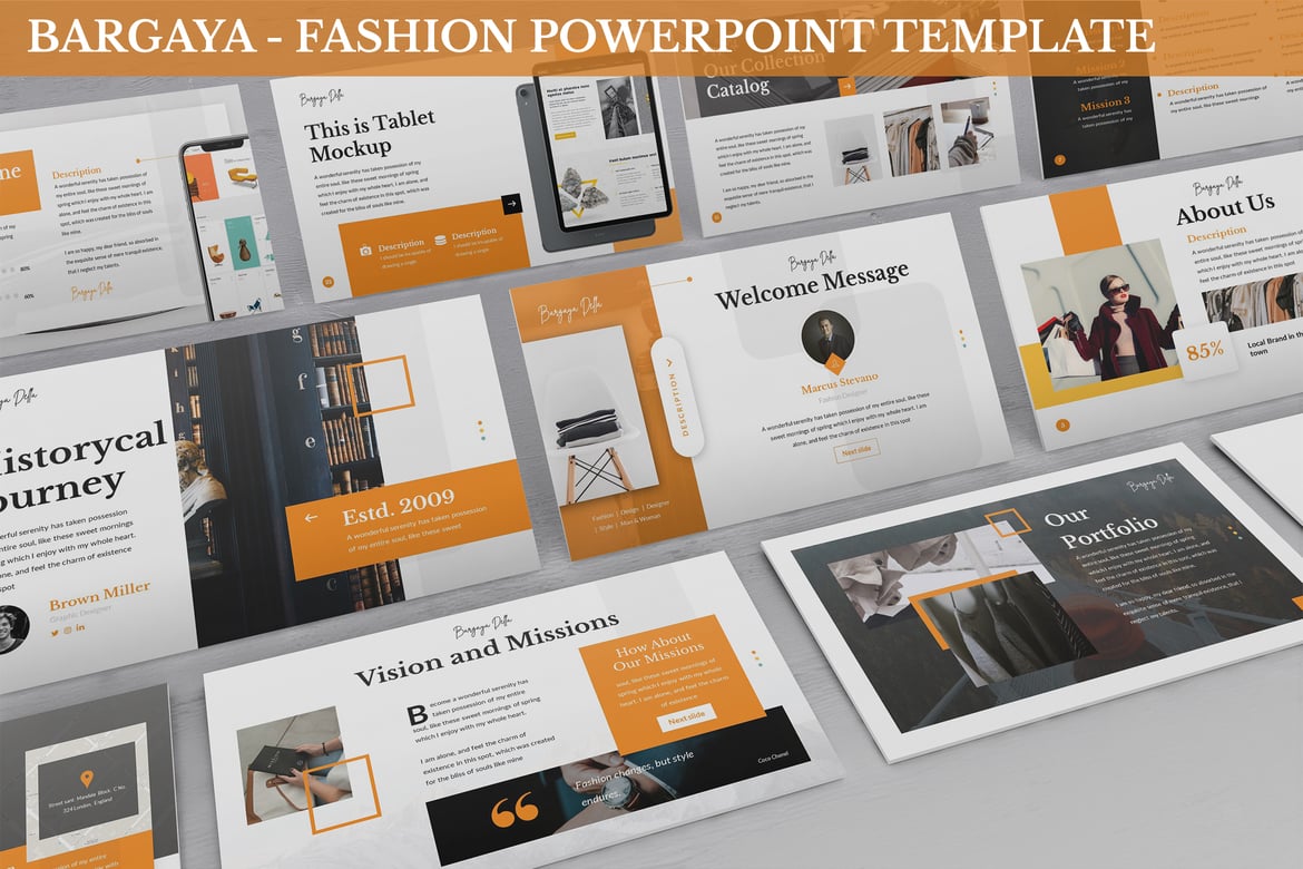 Bargaya - Template Powerpoint Fashion & Lookbook yang Modern dan Kreatif