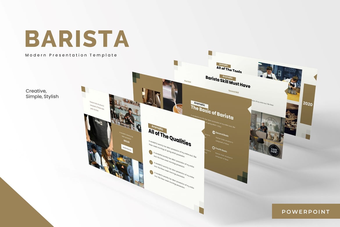 Template Powerpoint Barista - Solusi Presentasi Profesional