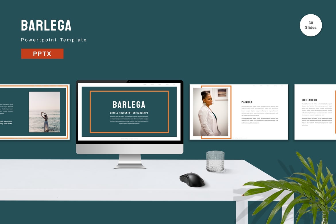 Template PowerPoint Barlega - Solusi Presentasi Profesional Anda