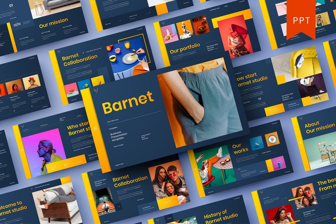 Template PowerPoint Barnet – Solusi Presentasi Bisnis Anda
