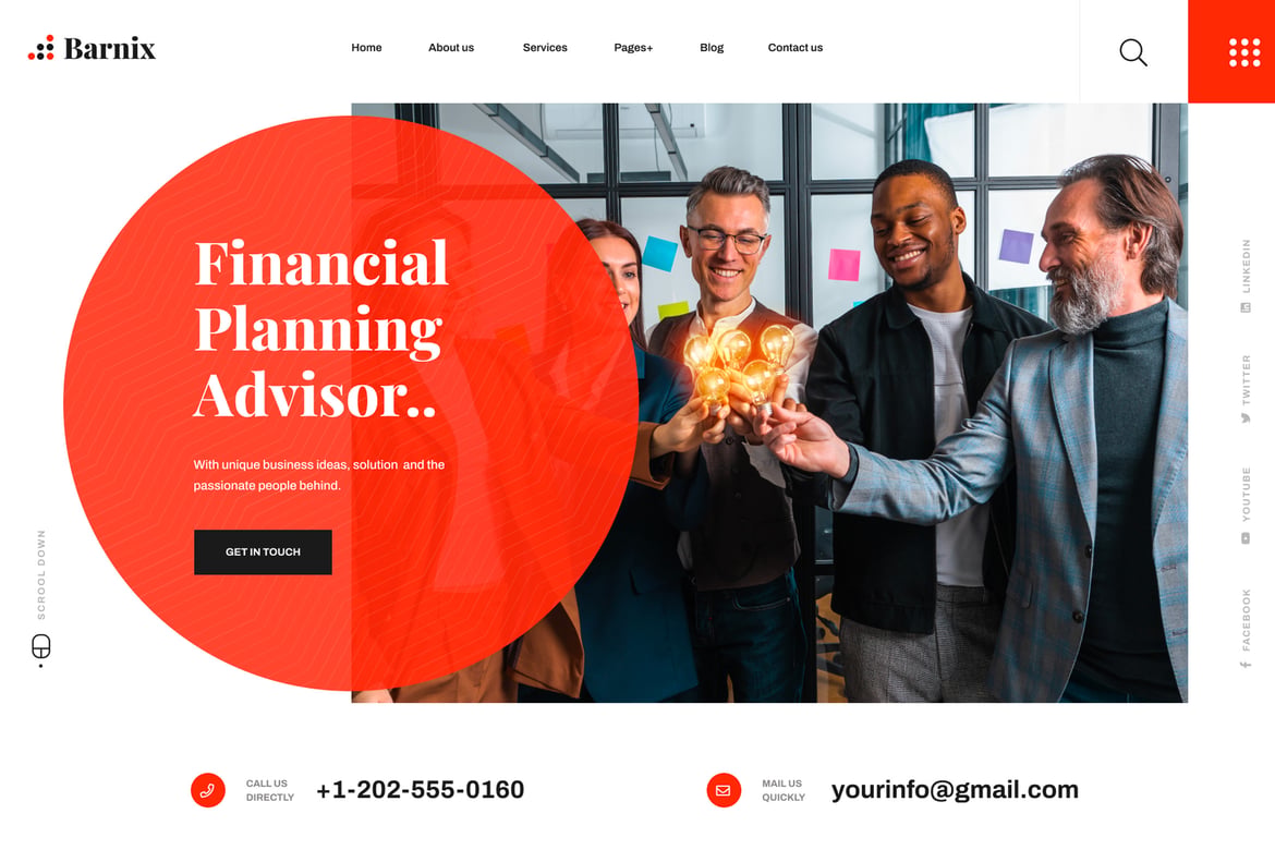 Barnix - Template Website Bisnis dan Keuangan Modern