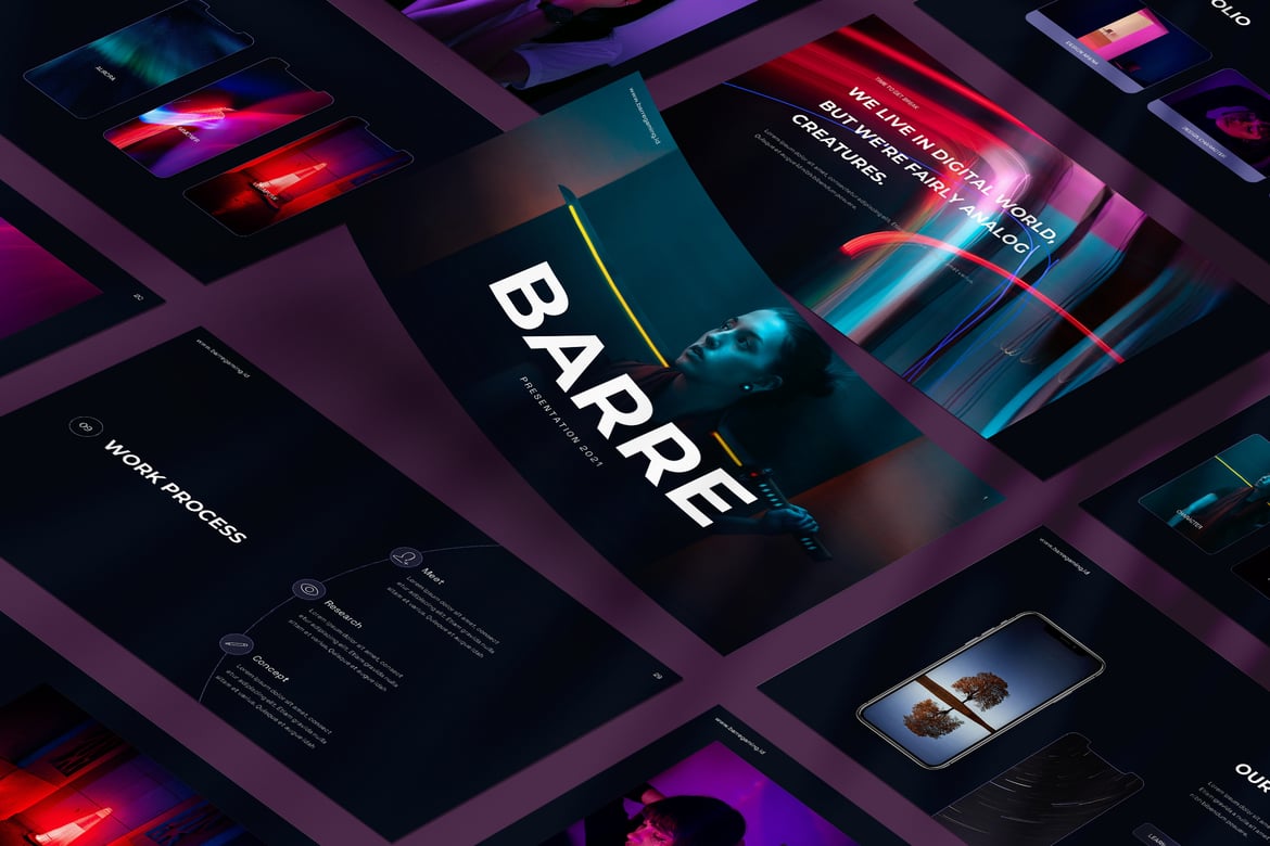 Template Presentasi Minimalis Barre untuk Keberhasilan Bisnis Anda