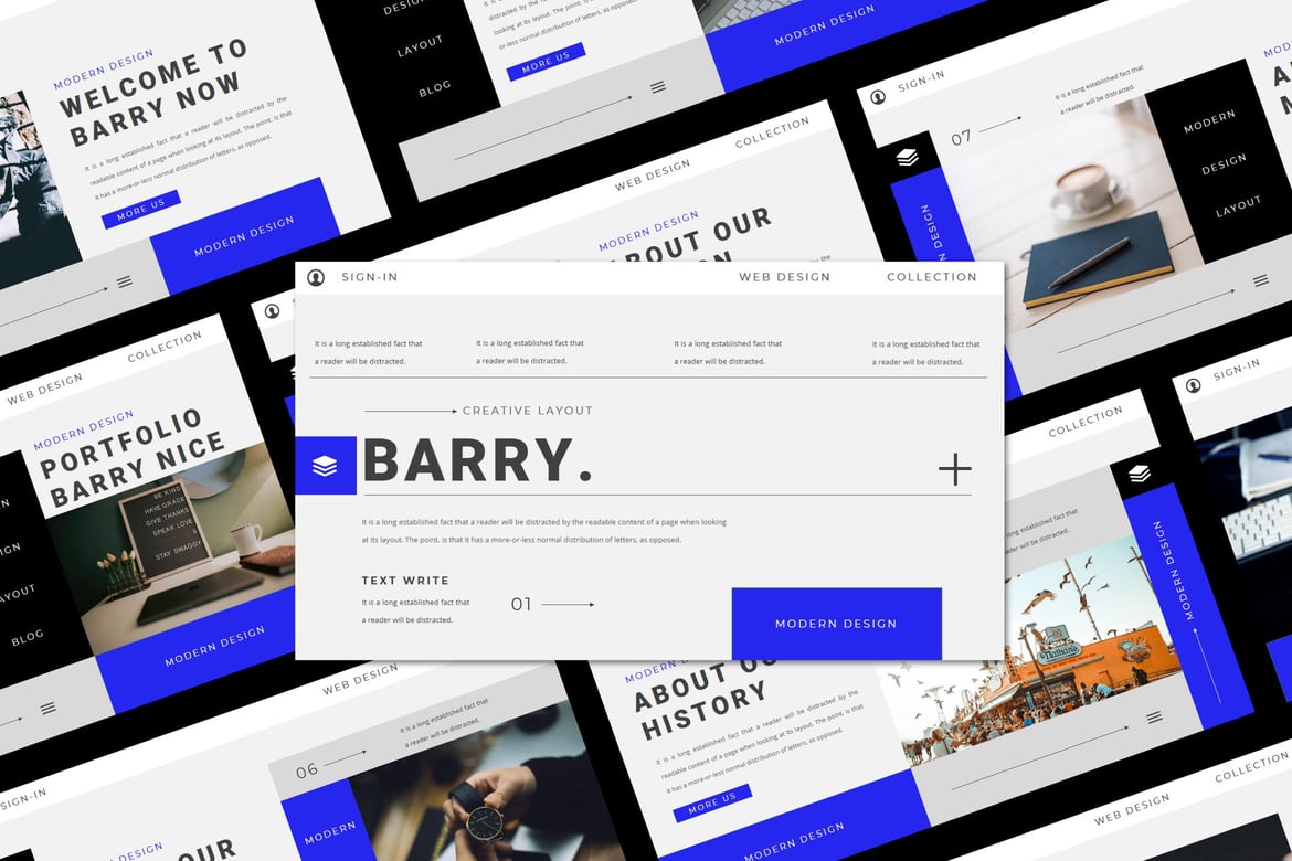 Template PowerPoint Barry - Presentasi Menarik dan Profesional
