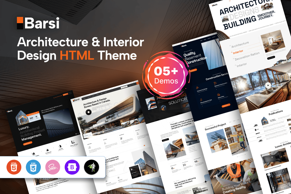 Barsi - Template Website Arsitektur & Desain Interior Modern