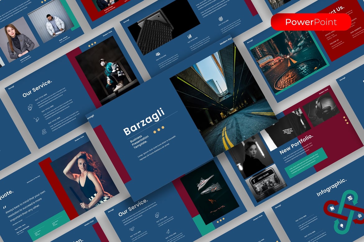 Template Presentasi PowerPoint Barzagli untuk Bisnis