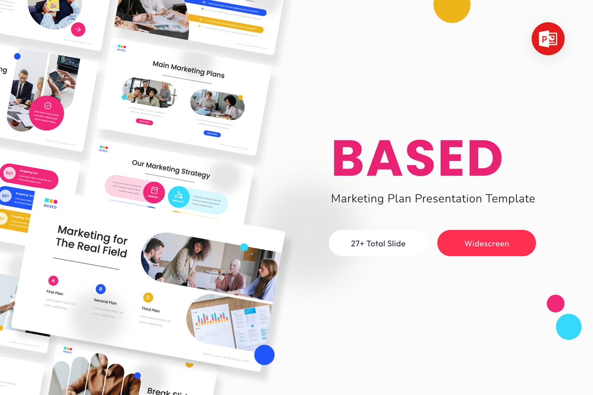 Template PowerPoint Rencana Pemasaran yang Menarik dan Profesional