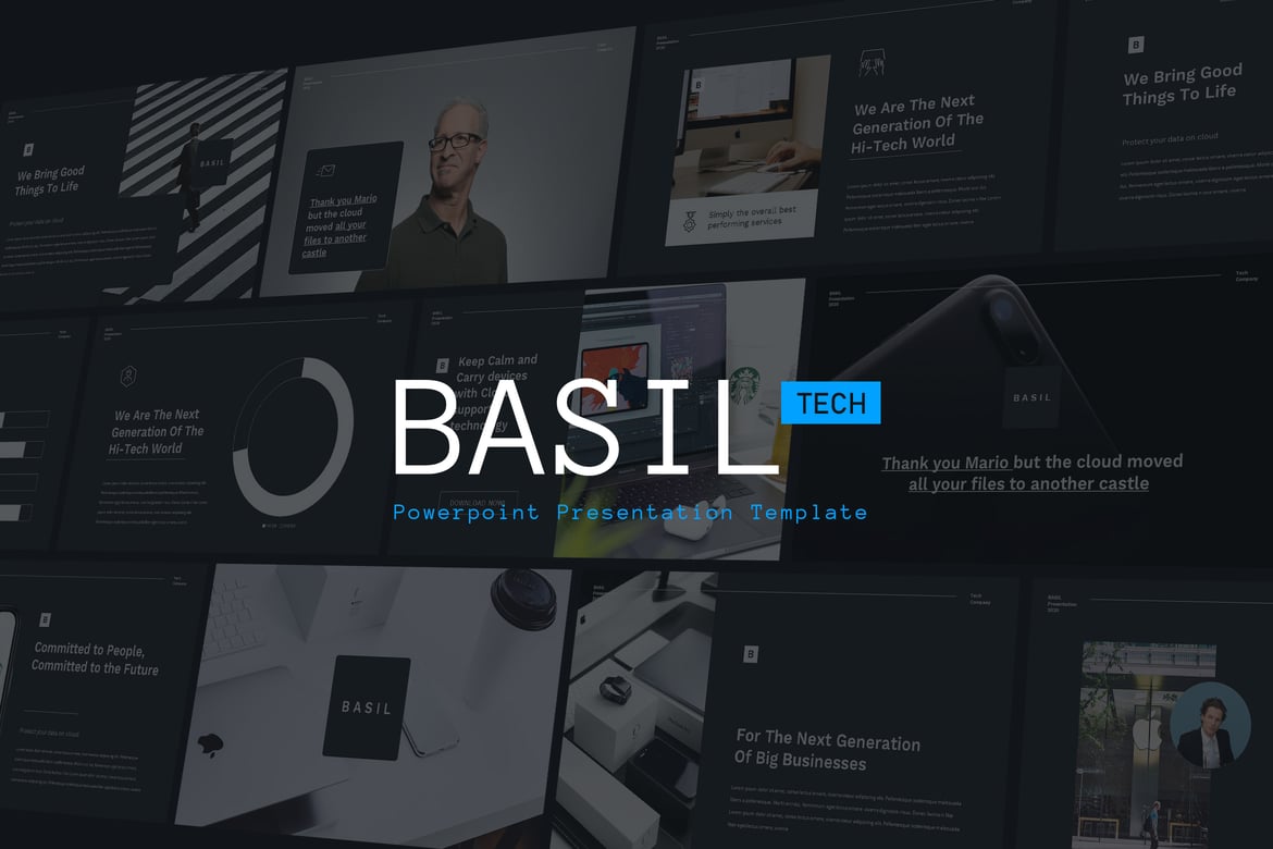 Template Powerpoint Teknologi BASIL untuk Presentasi Profesional