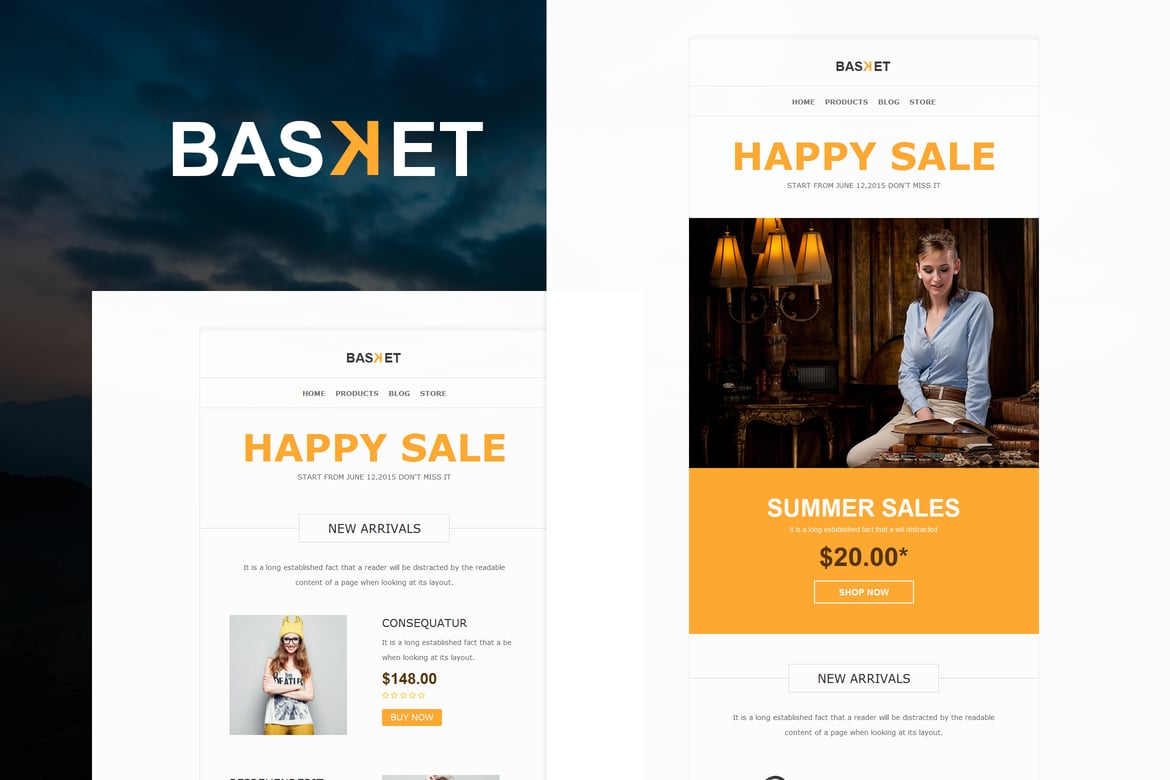 Template E-mail Responsif Modern untuk eCommerce