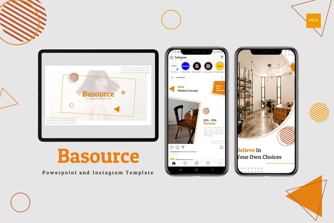 Basource - Paket Template PowerPoint dan Instagram yang Menarik