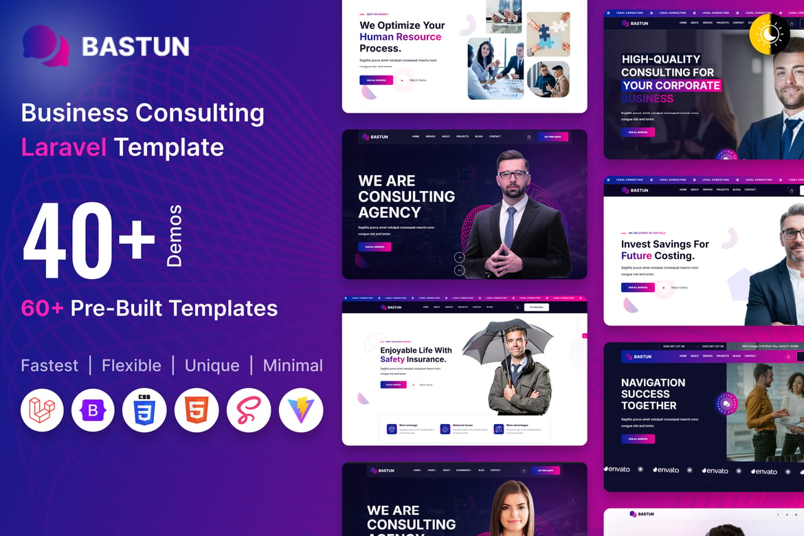Bastun – Template Website Konsultasi Bisnis dengan Bootstrap 5 & Laravel 12