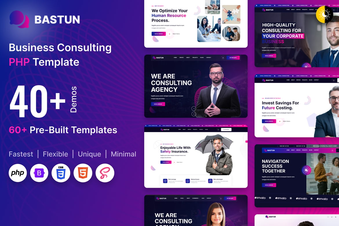 Bastun - Template Website Konsultasi Bisnis PHP yang Fleksibel